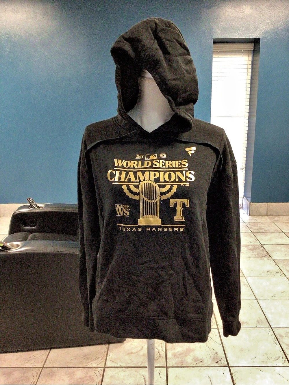 Fanatics Texas Rangers 2023 World Series Champions Pullover Hoodie Black